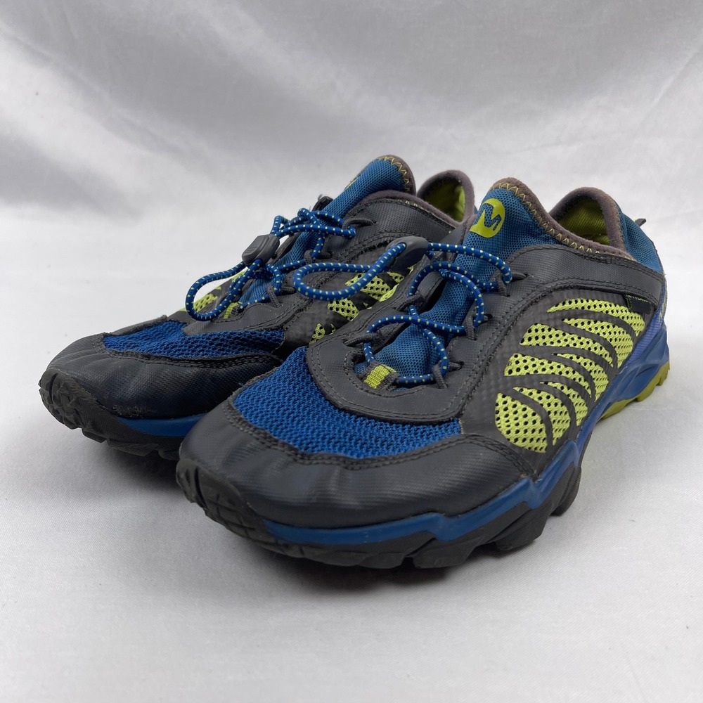 Merrell Hydro Run 2.0 Boys 5.5 Blue Grey Lime Green Hiking Water Shoes MY56506